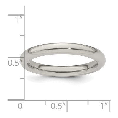 Men's Titanium 3mm Domed Comfort-Fit Band – view 7