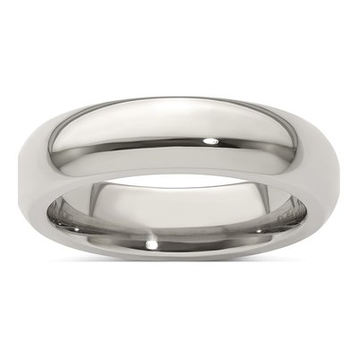 Men's Titanium 5mm Domed Comfort-Fit Band