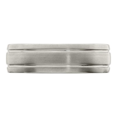 Men's Titanium 7mm Grooved Wedding Band – view 5