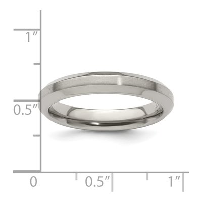 Men's Titanium 4mm Beveled Comfort-Fit Band – view 7