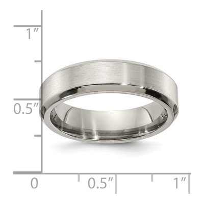 Titanium 6mm Beveled Comfort-Fit Band – view 6