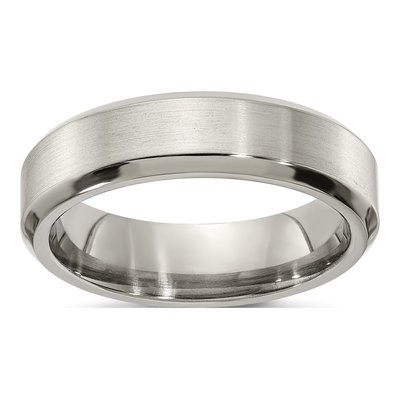 Titanium 6mm Beveled Comfort-Fit Band