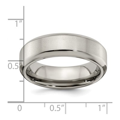 Titanium 7mm Beveled Band – view 6