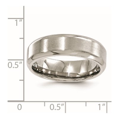 Titanium 7mm Beveled Band – view 7