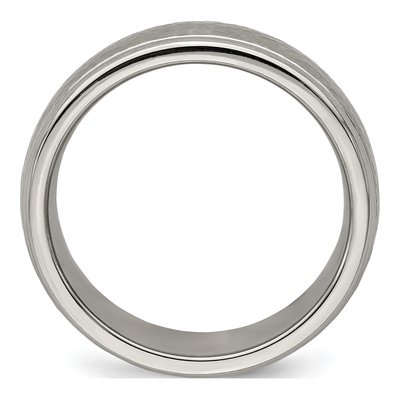 Titanium 7mm Hammered Wedding Band – view 2