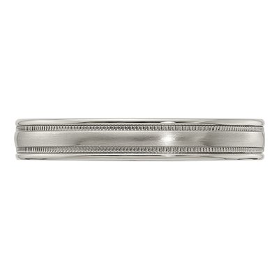 Men's Titanium 4mm Milgrain Comfort-Fit Band – view 3