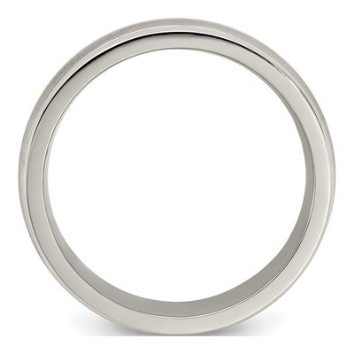 Titanium 7mm Tri Dome Milgrain Comfort-Fit Band – view 2