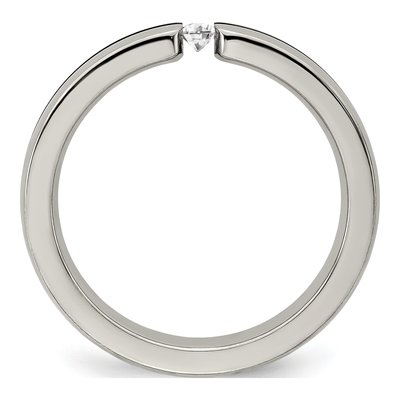Titanium 4mm Sapphire Wedding Band – view 2