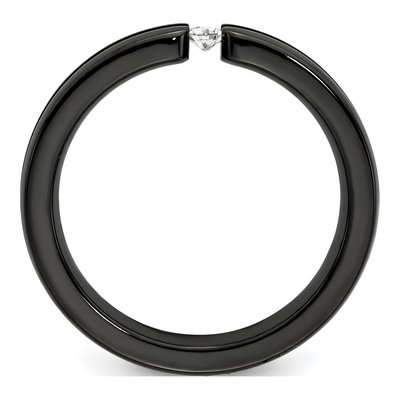Titanium 4mm Black Sapphire Wedding Band – view 2