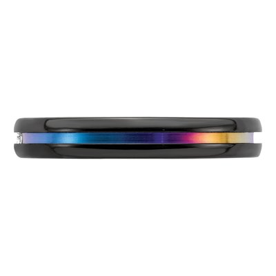 Titanium 4mm Black Sapphire Wedding Band – view 3