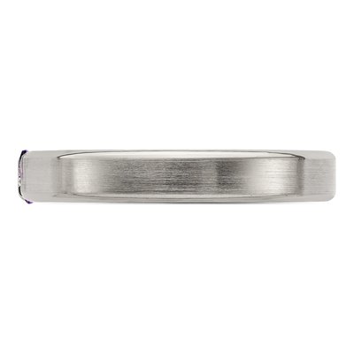 Titanium Amethyst Wedding Band – view 3