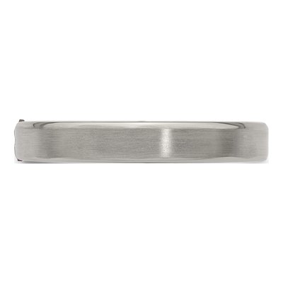 Titanium Rhodolite Garnet Tension-Set Square Wedding Band – view 4