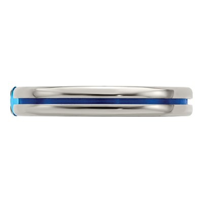 Titanium Sky Blue Topaz Wedding Band – view 3