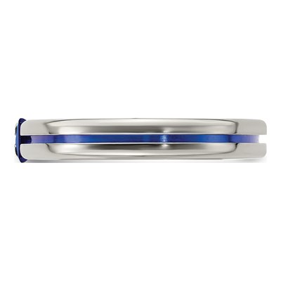 Titanium Sapphire Anodized Wedding Band – view 3