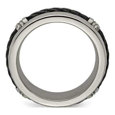 Titanium 7mm Cable Wedding Band – view 2