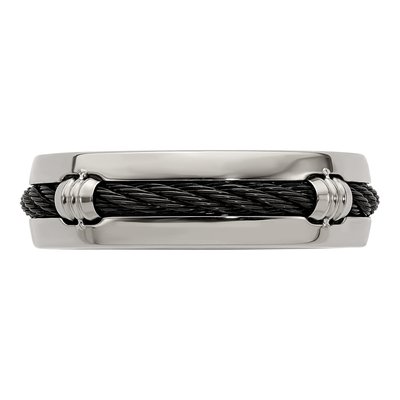 Titanium 7mm Cable Wedding Band – view 3