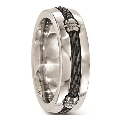 Titanium 7mm Cable Wedding Band – view 5