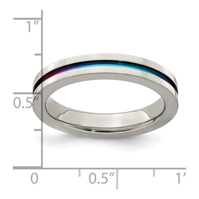 Titanium 4mm Gray Rainbow Band – view 5