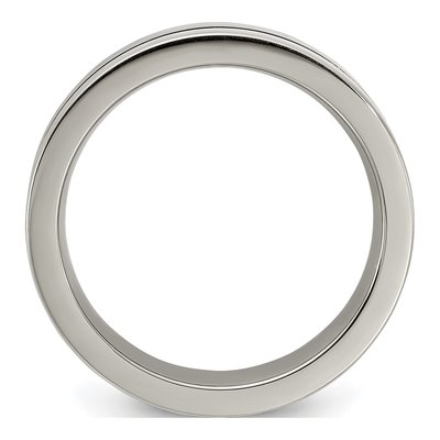 Titanium 6mm Gray Flat Comfort-Fit Band – view 2