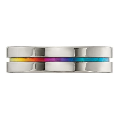 Titanium 6mm Gray Flat Comfort-Fit Band – view 3