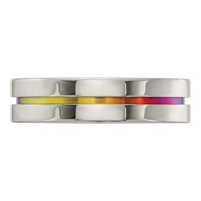 Titanium 6mm Gray Flat Comfort-Fit Band – view 4