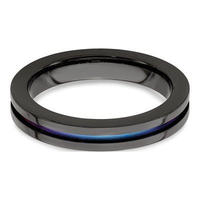 Titanium 4mm Black Wedding Band – view 5