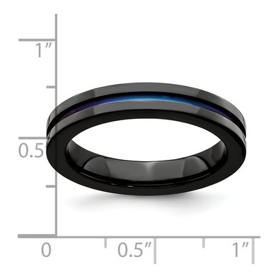 Titanium 4mm Black Wedding Band – view 8