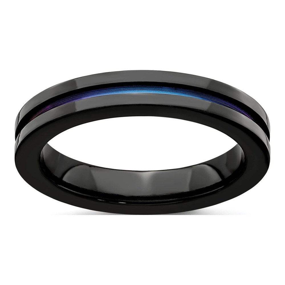 Titanium 4mm Black Wedding Band