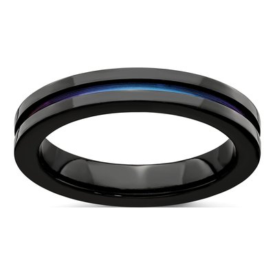 Titanium 4mm Black Wedding Band