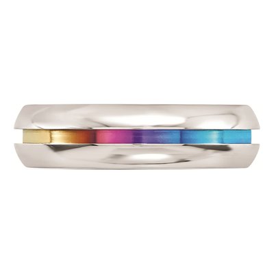 Titanium 6mm Rainbow Anodized Wedding Band – view 6