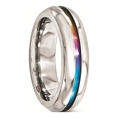 Titanium 6mm Rainbow Anodized Wedding Band – view 7