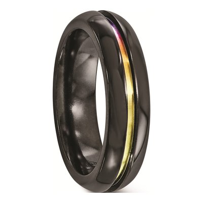 Titanium 6mm Black Wedding Band – view 6