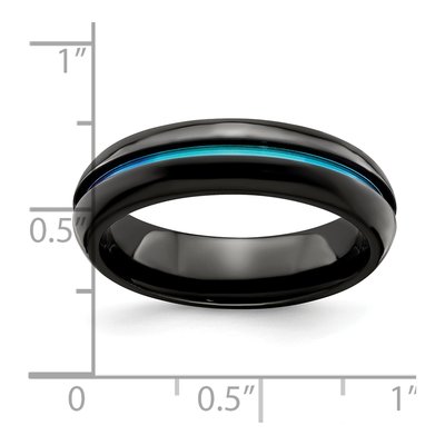 Titanium 6mm Black Wedding Band – view 8