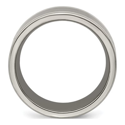 Titanium & Sterling Silver 9mm Wedding Band – view 2