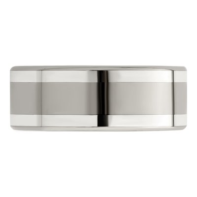 Titanium & Sterling Silver 9mm Wedding Band – view 3