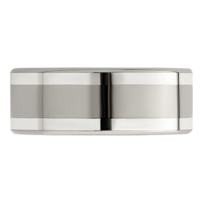 Titanium & Sterling Silver 9mm Wedding Band – view 4