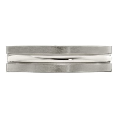 Men's Titanium & Sterling Silver 6mm Wedding Band – view 4