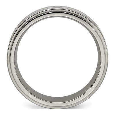 Titanium & Sterling Silver 7mm Wedding Band – view 2