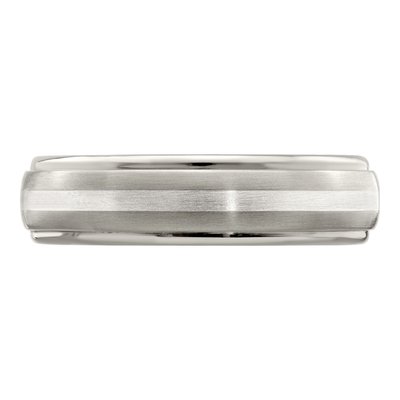 Men's Titanium & Sterling Silver 6mm Wedding Band – view 3