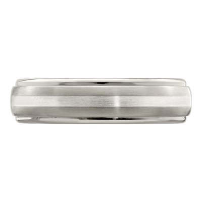 Men's Titanium & Sterling Silver 6mm Wedding Band – view 4