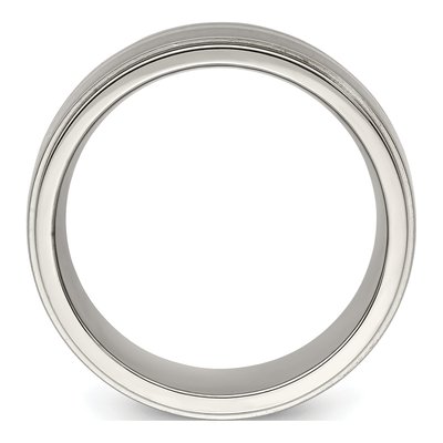 Men's Titanium & Sterling Silver 10mm Argentium Wedding Band – view 3