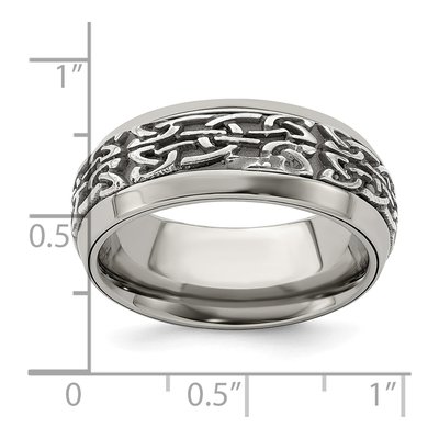 Titanium 9mm Casted Wedding Band – view 7
