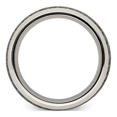 Titanium 9mm Rope Design Beveled Wedding Band – view 3