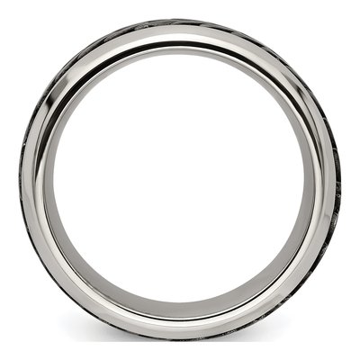 Titanium 9mm Rope Design Wedding Band – view 4