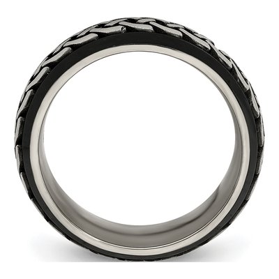 Titanium 9mm Black Wedding Band – view 2