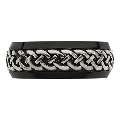 Titanium 9mm Black Wedding Band – view 3