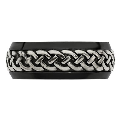 Titanium 9mm Black Wedding Band – view 4