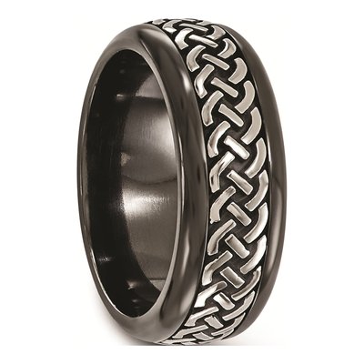 Titanium 9mm Black Wedding Band – view 5