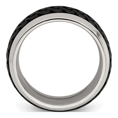 Titanium 9mm Black Wedding Band – view 2