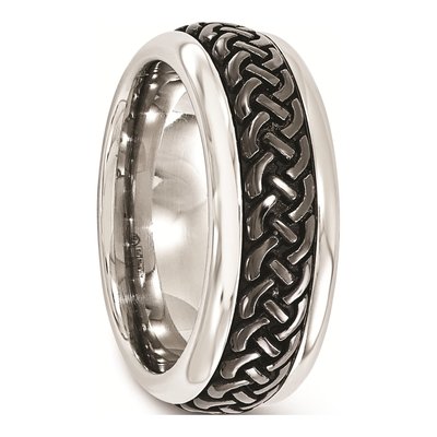 Titanium 9mm Black Wedding Band – view 5